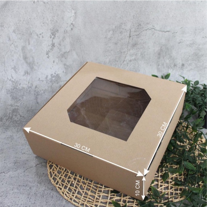 

kardus packaging 4 toples 500 gr dus hampers marmer cakebox kemasan pudding kotak ukuran 30x30x10 cm