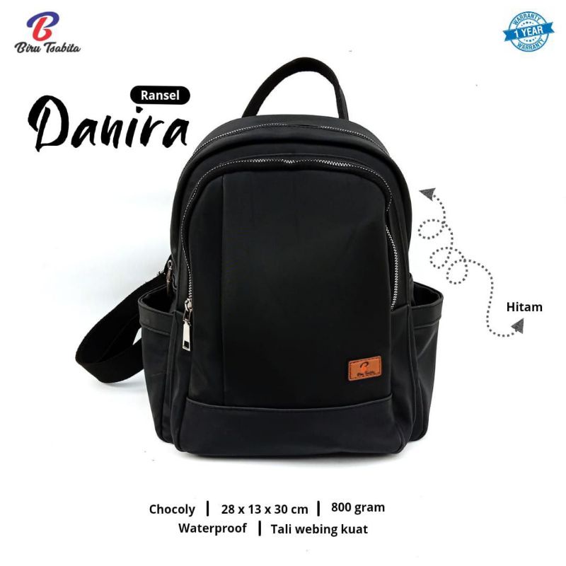 RANSEL DANIRA BY BIRU TSABITA BAHAN CHOCOLY ANTI AIR WATERPROOF BRAND LOKAL PREMIUM BERKUALITAS