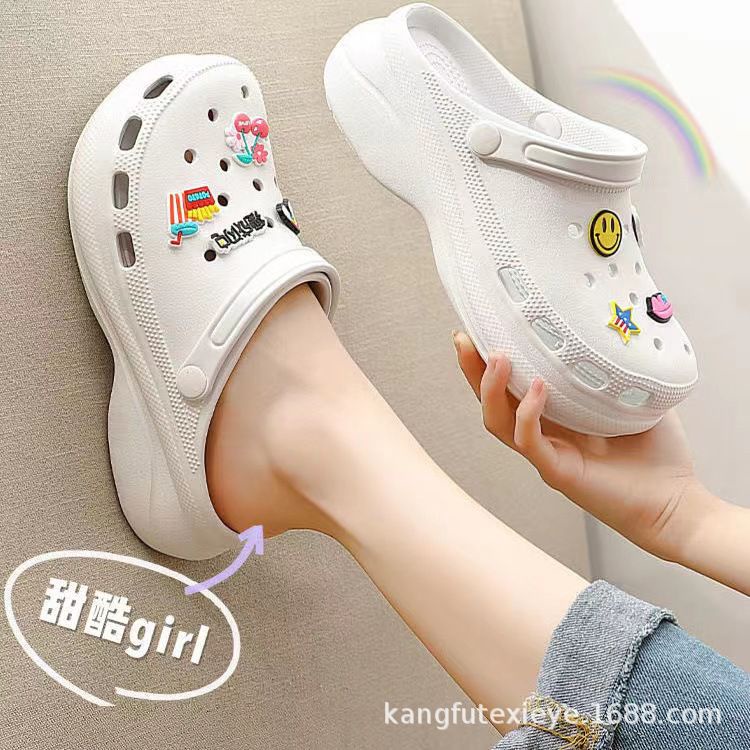 Sandal Crocs Wedges Classic Nagita Import High Quality S2
