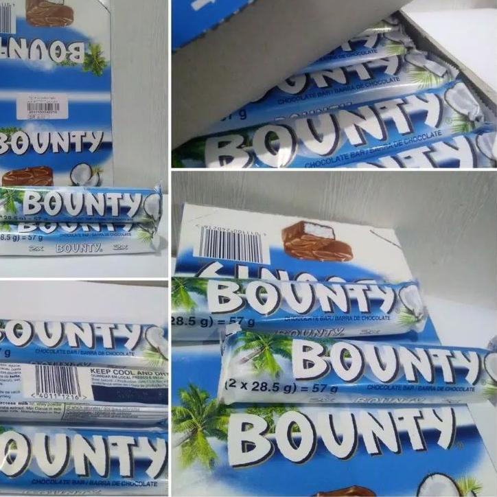 

Import ✨Terbaik✨ Coklat Bounty isi 2 Pcs 57 Gram Bounty Chocolate Bar Coconut Cokelat Susu Karamel Kelapa Asli Saudi !!!