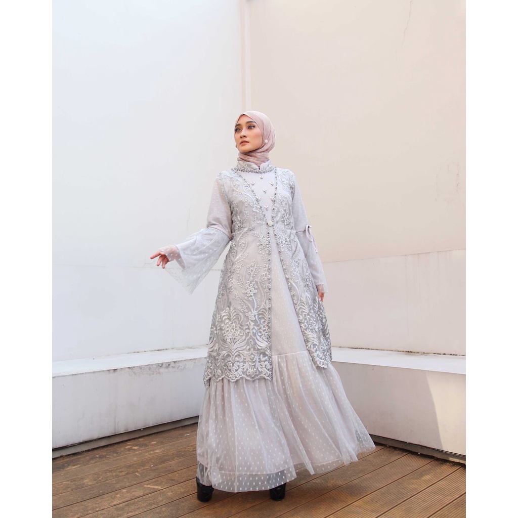 REDLOVE136 ( TERBARU )  GAMIS TILE PREMIUM BORDIR / GAMIS PESTA / GAMIS TILE DOTTY / GAMIS SAFA DRESS / DRESS KONDONGAN / GAMIS WISUDA / GAMIS MEWAH / GAMIS FULL BRUKAT / GAMIS SERAGAM