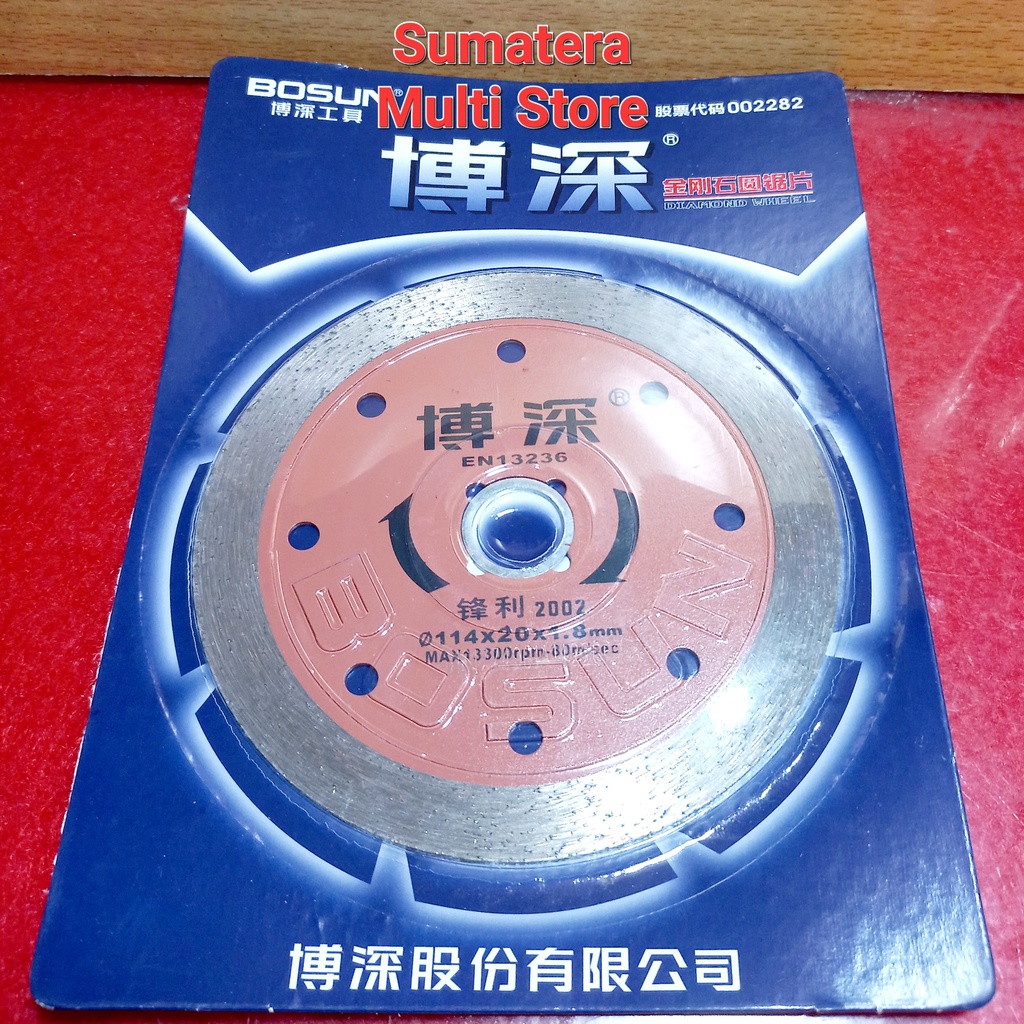 Bosun Lawas Original Diamond Wheel Wet Cutting 4 inchi - Mata Gerinda Potong Batu / Granite / Kerami