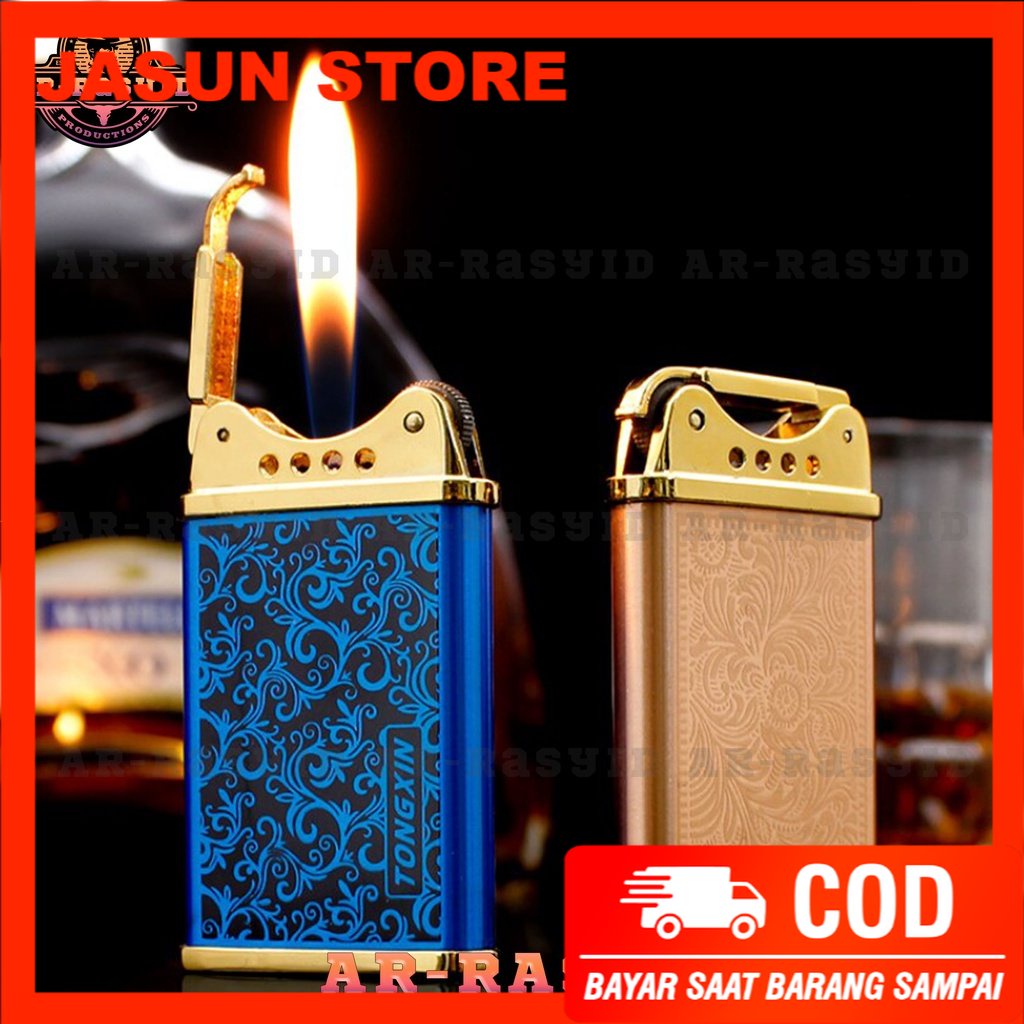 Bisa COD! Korek Api Roda Api Gas Cool The Lighter Motif Batik