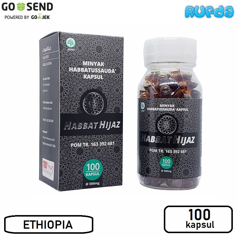 Habbatussauda Habbat Hijaz 100 Kapsul Habbasyifa, Minyak Jintan Hitam / Black Seed / Black Cumin