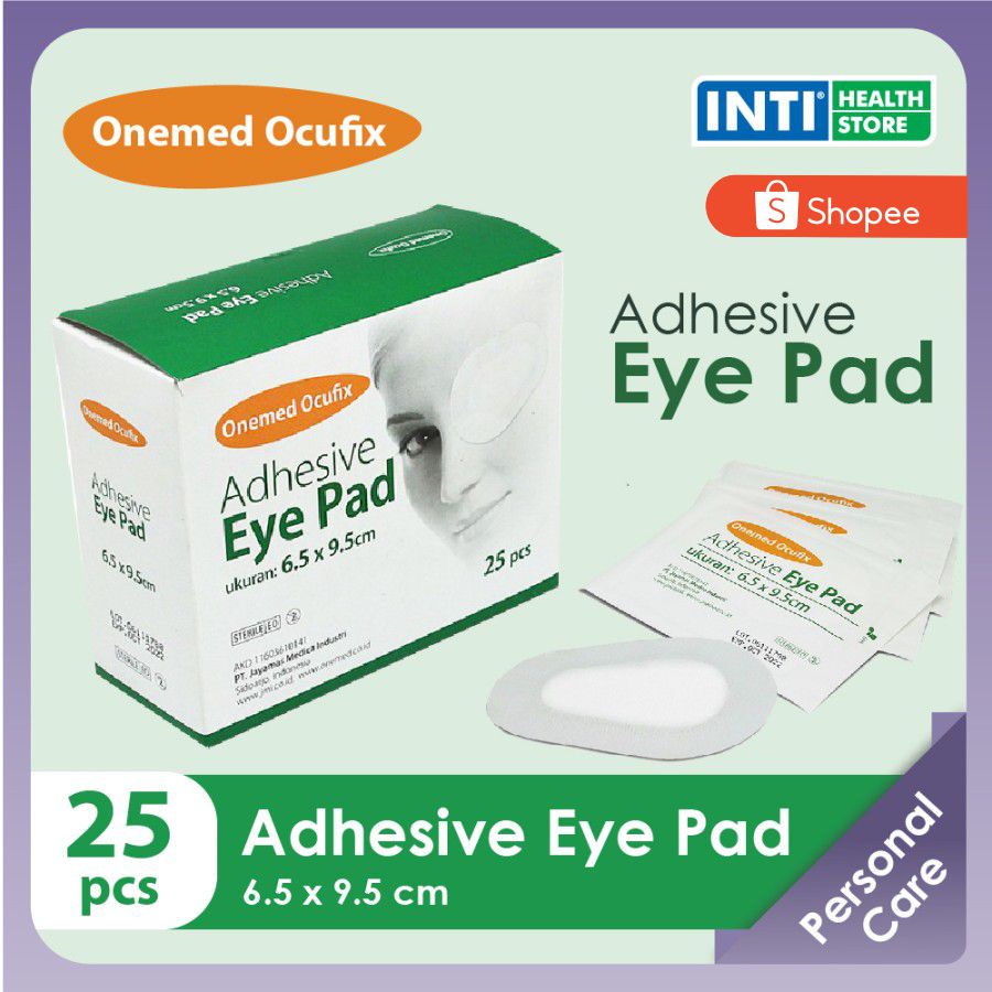 Onemed | Ocufix Non Adhesive Eye Pad 6,5 x 7,5cm Oval 25's | Plester Penutup Mata