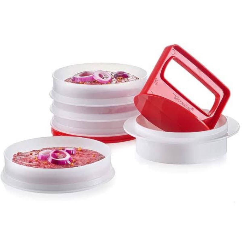 BURGER PRESS / PENCETAK DAN PENYIMPAN DAGING BURGER/ BEEF MEAT KEEPER TUPPERWARE / cetakan bento rot