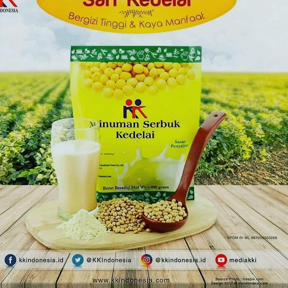 

9.9 Brand KK Minuman Serbuk Kedelai Susu Kedelai Soya Bean Powder Kaya Protein Padat Gizi KK Indonesia Original 