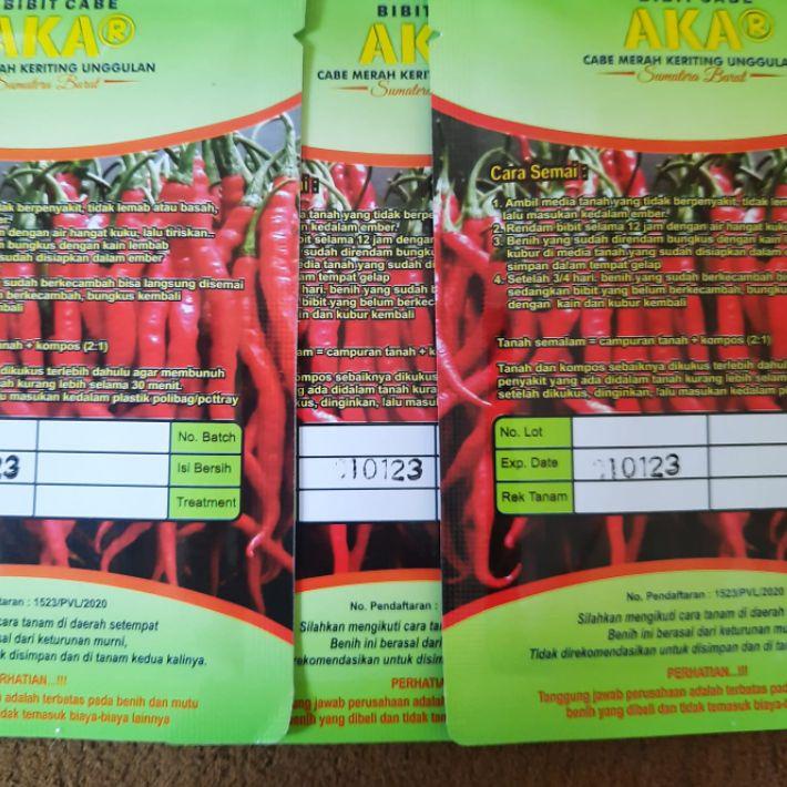 Diskon Benih Bibit Cabe Keriting AKAR isi 10 Gram sekitar 2200 butir benih cabe Keriting Unggulan AK
