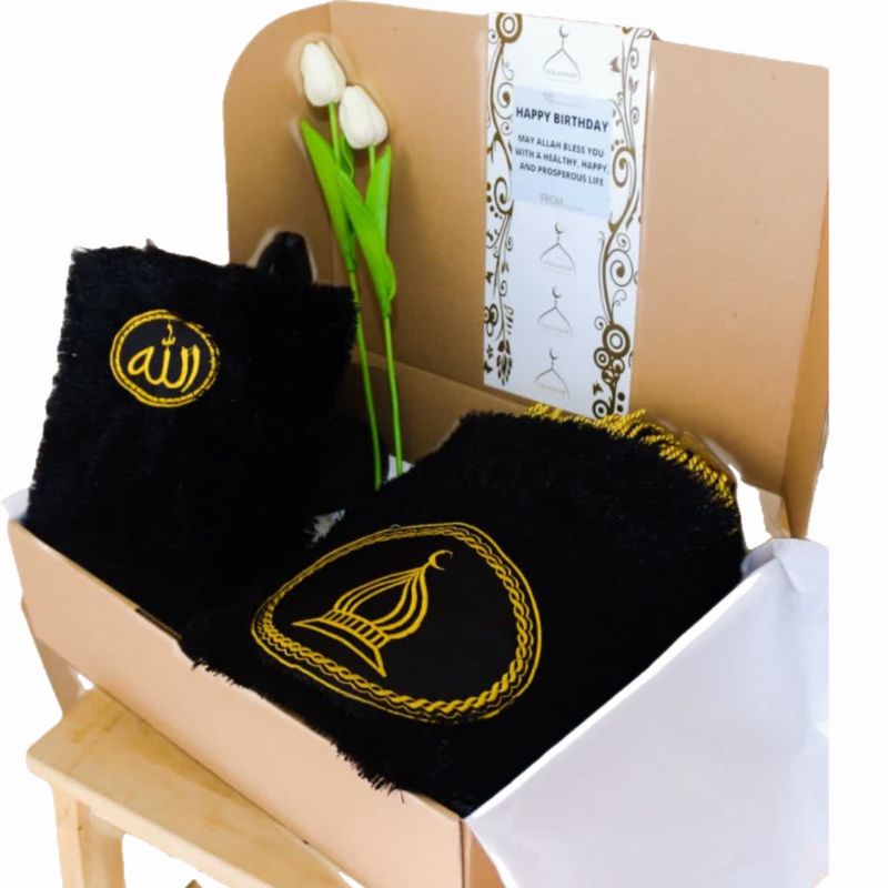 Hampers Cowok Sajadah+Alquran Custome Bordir Nama