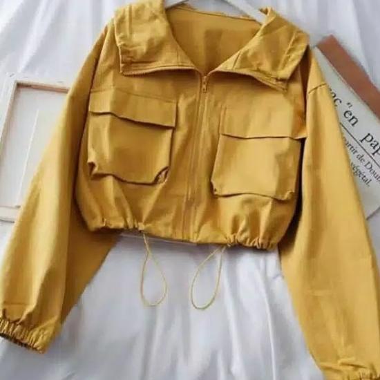 CD.22Oc22e ▪ Sury Jaket Crope Wanita Trendy Kekinian / Jaket Crop Wanita / Jaket Wanita