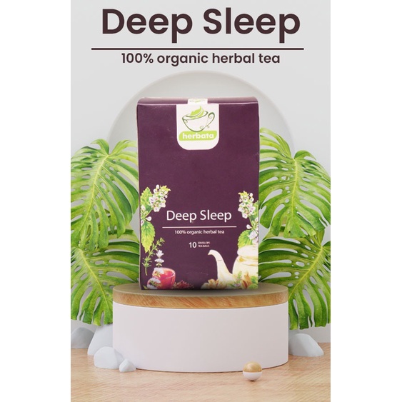 Minuman kesehatan herbal organic teh deep sleep tidur nyenyak lelap Tea