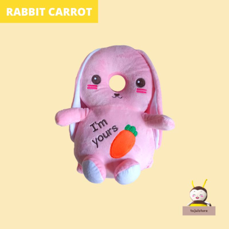 Bantal Pelindung Kepala Bayi Rabbit Carrot+Strap