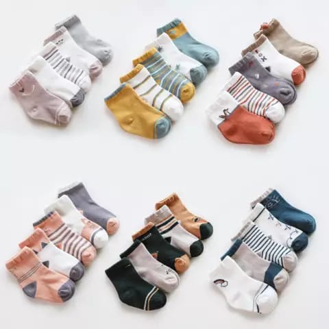 12 pasang kaos kaki bayi laki laki perempuan motif karakter lucu