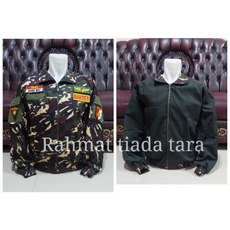 JAKET BOOMBER BANSER BAHAN TWILL. BISA BOLAK BALIK