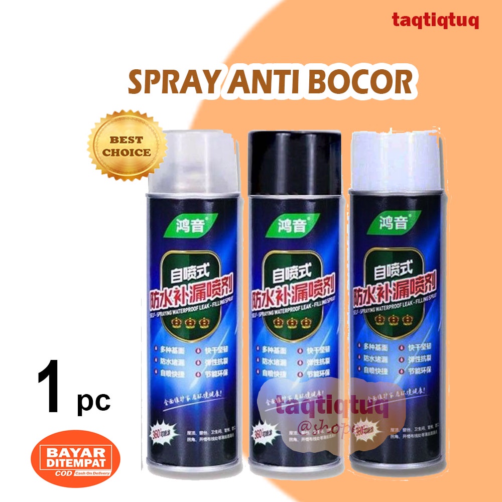 Jual Spray Pelapis Anti Bocor Spray 700 Ml Tahan Air TRANSPARAN PUTIH HITAM Spray Anti Bocor