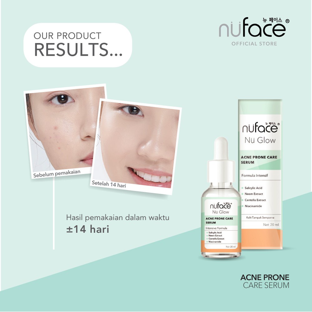 NUFACE Nu Glow Face Serum Brighten &amp; Supple Skin / Hydra Lock &amp; Youthful Skin / Liquid Acneprone Care