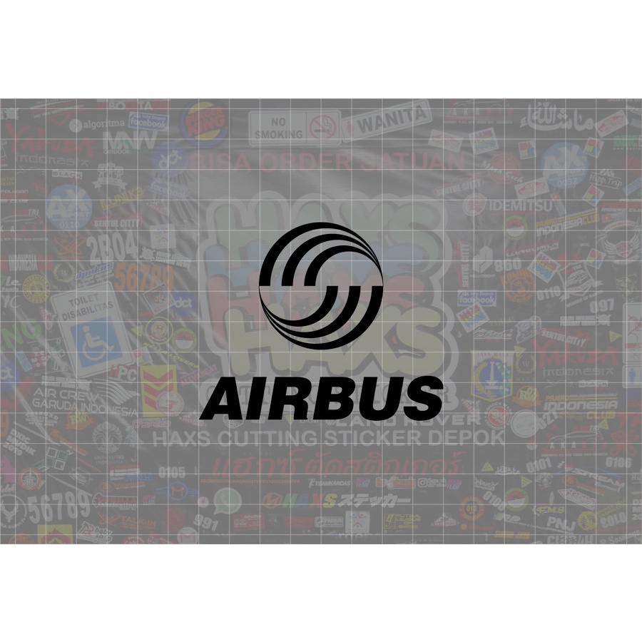 Cutting Sticker Airbus Ukuran 8 Cm Untuk Motor Mobil V2