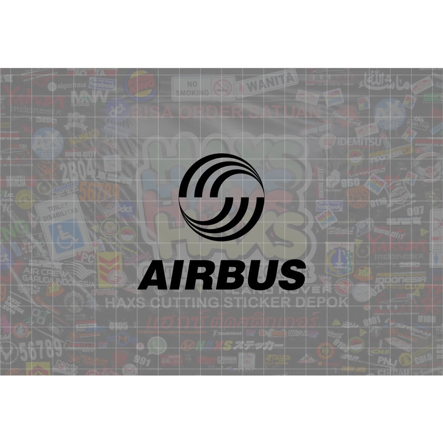 Cutting Sticker Airbus Ukuran 8 Cm Untuk Motor Mobil V2