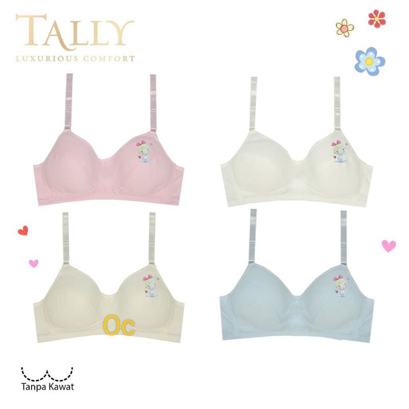 TALLY Bra Remaja Busa tipis Tanpa Kawat Cup A Minibra