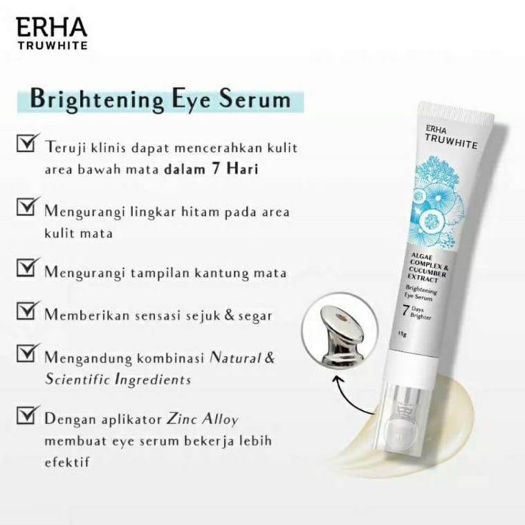 ERHA Truwhite Algae Complex &amp; Cucumber Extract Brightening Eye Serum ~ ORIGINA 100%