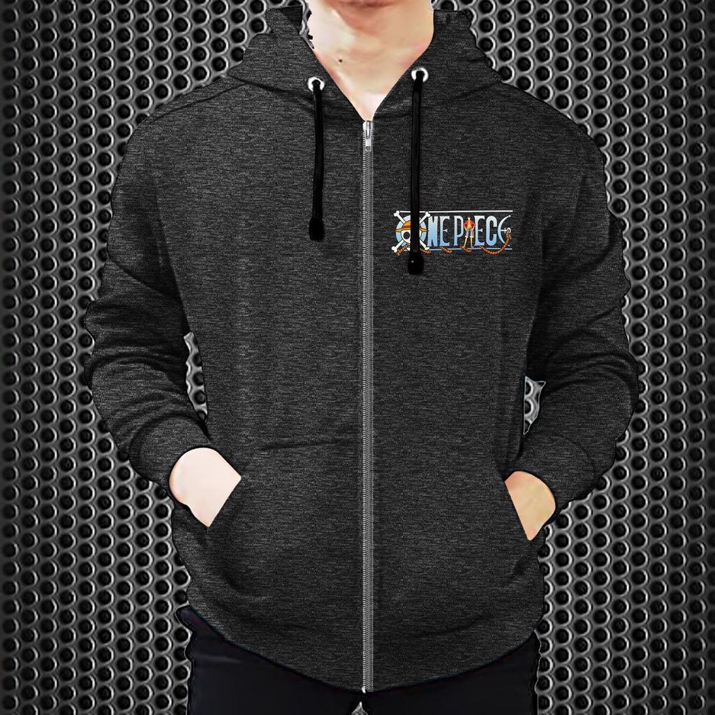 Jaket Resleting Luffy Monkey / Jaket Dewasa / Jaket Distro / Jaket Diskon Bahan Fleece