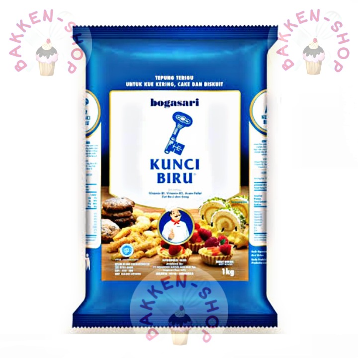 

Tepung Terigu Kunci Biru 1kg Bogasari