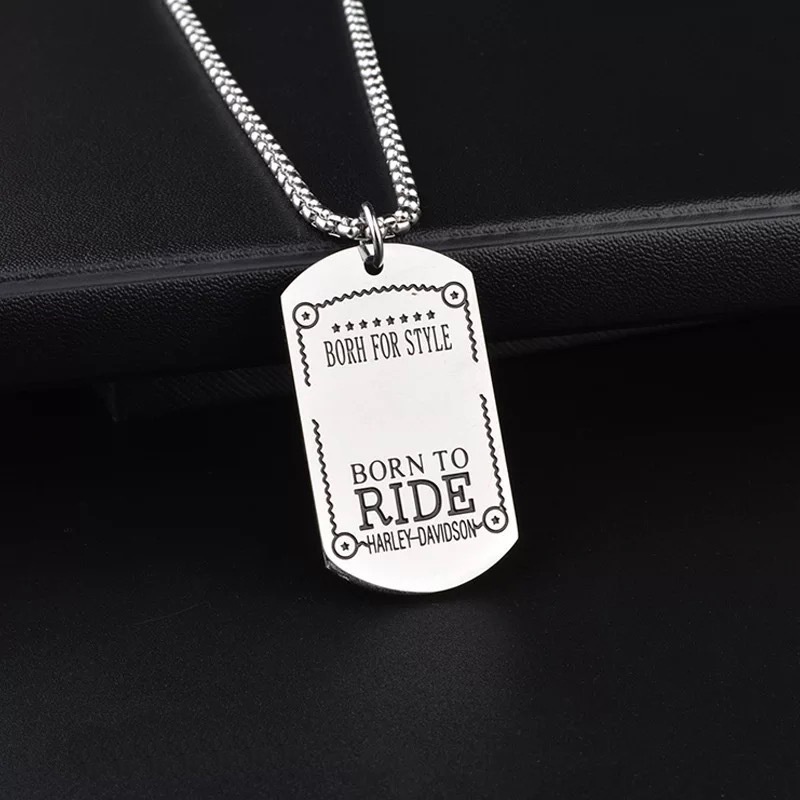 Kalung Rantai Liontin Bahan stainless steel Gaya hip hop Untuk Pria Dan Wanita