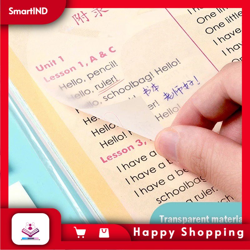 

KYUKA Sticky Notes Transparan 50 lembar Tahan Air Untuk Kantor / Sekolah/ Plastik Dapat Ditulis Permukaan Halus G / Transparent Sticky Notes