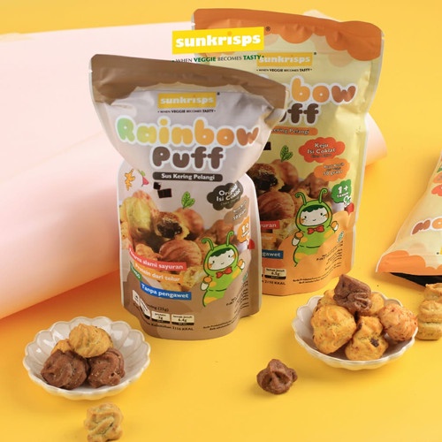 Sunkrisps Rainbow Puff Choco Cheese | Sus Kering Pelangi 50gr