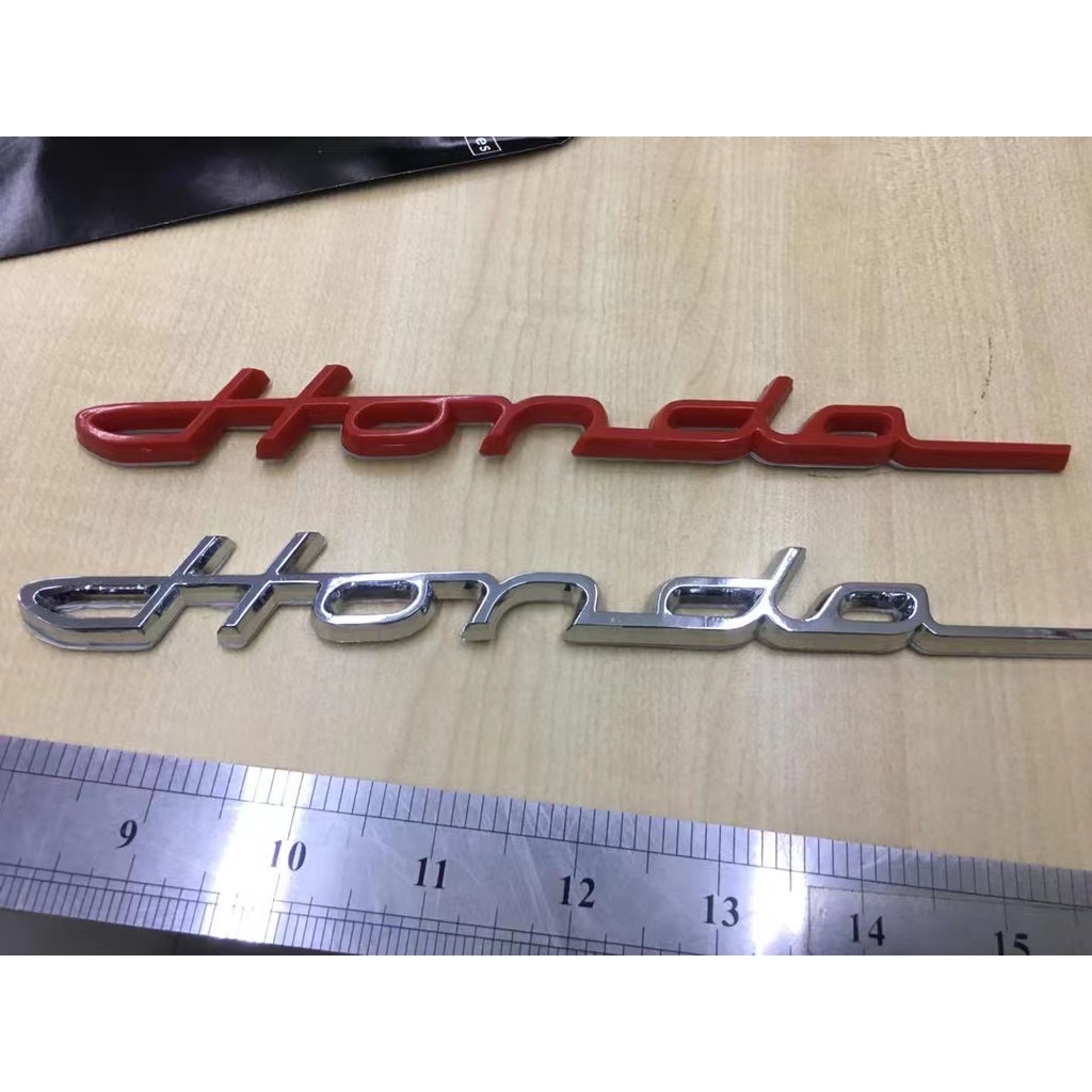 Emblem Honda Klasik /Emblem Tulisan Honda/Emblem Honda Latin/Emblem Honda Sambung