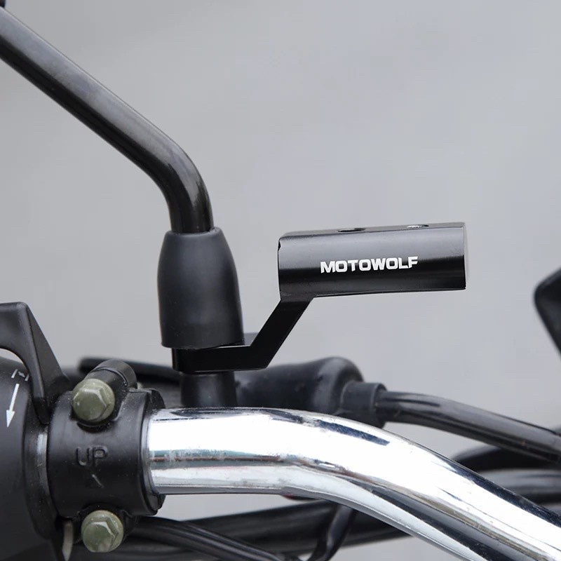 Bracket Breket Motowolf Phone Holder GoPro Lampu Tembak