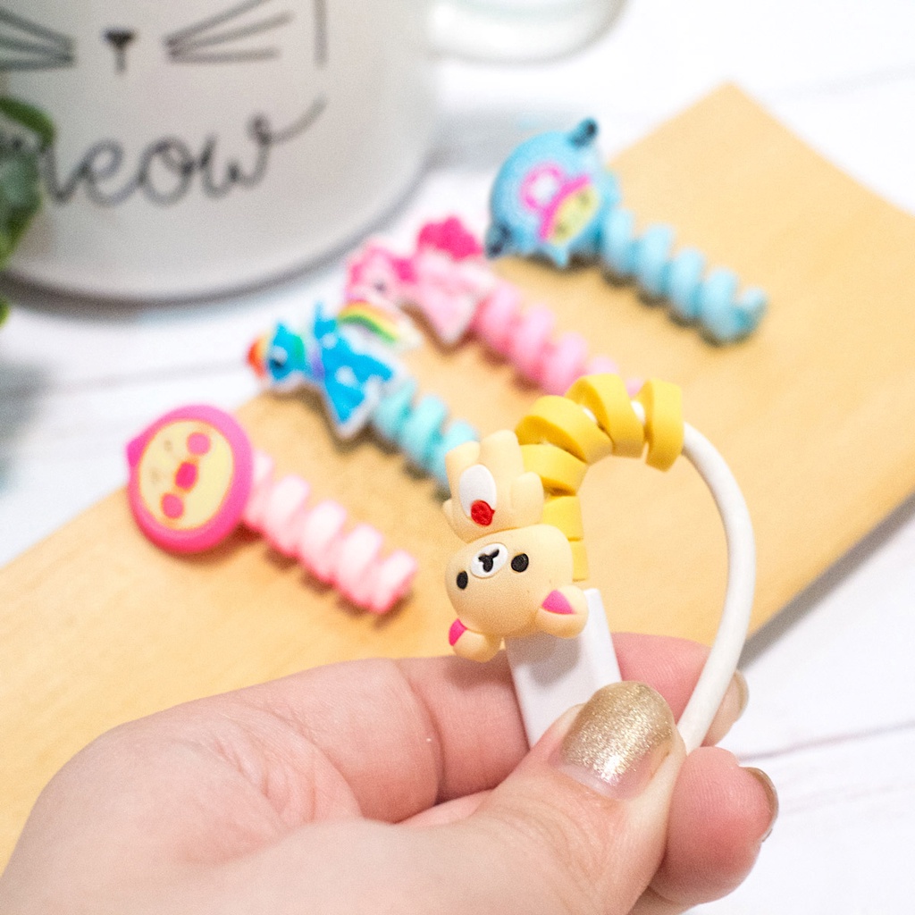 DISNEY - Cable Saver TWIST/ Cable Protector SPIRAL/ Pelindung Ujung Kabel (Android &amp; Apple)