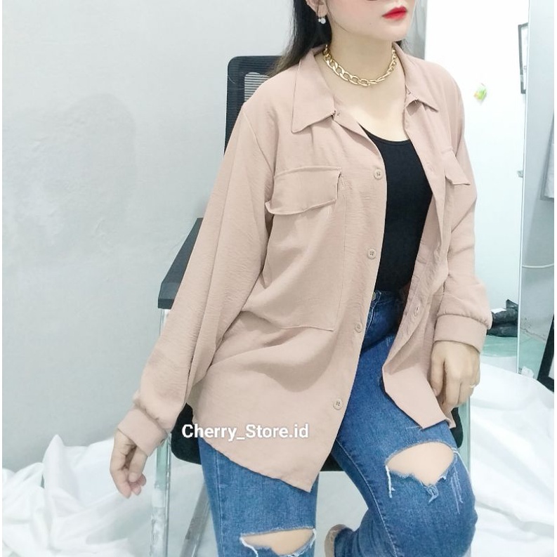 Cherry_Kemeja AIRFLOW CRINKLE AIRFLOW