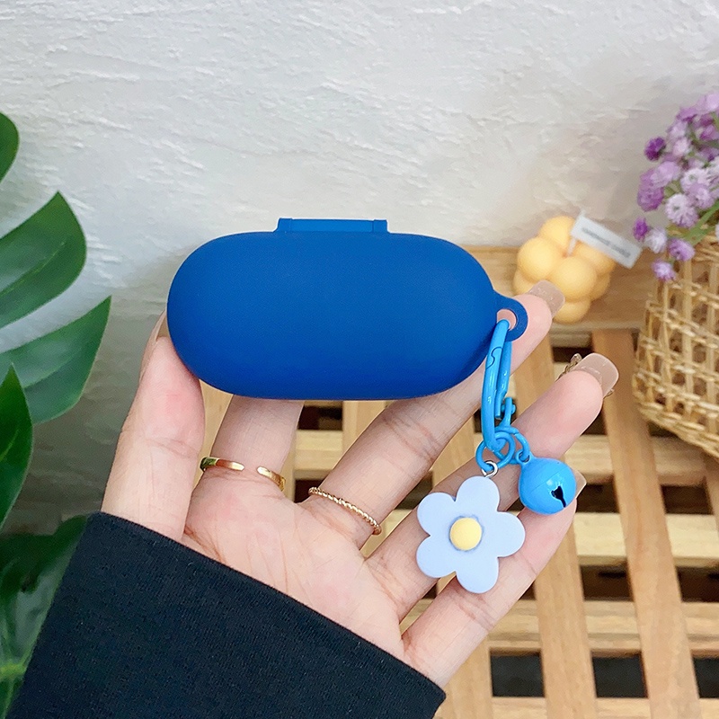 Case Silikon Motif Bunga Kecil Lucu Cover Huawei Freebuds SE Dengan Gantungan Kunci