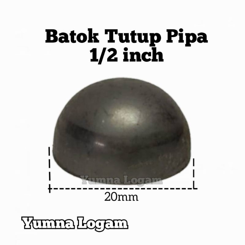 Dop batok tutup pipa 1/2 inch ornamen aksesoris asesoris pagar besi