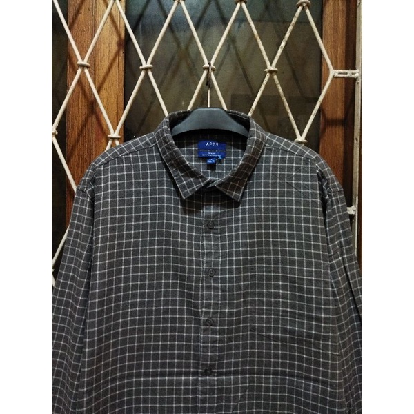kemeja soft flannel apt9 second original 4XL kemeja casual besar big size jumbo pria murah terlaris