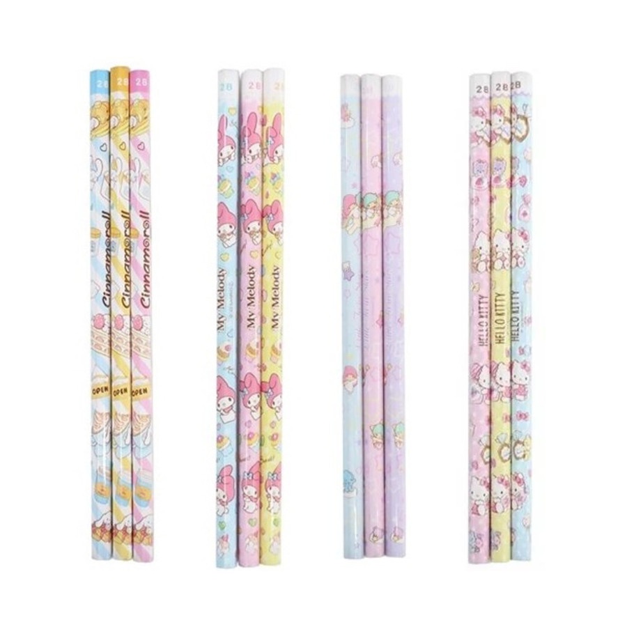 

Wooden Pencil 2B Yamano Sanrio Pensil Kayu 2B Set of 3 Limited Edition