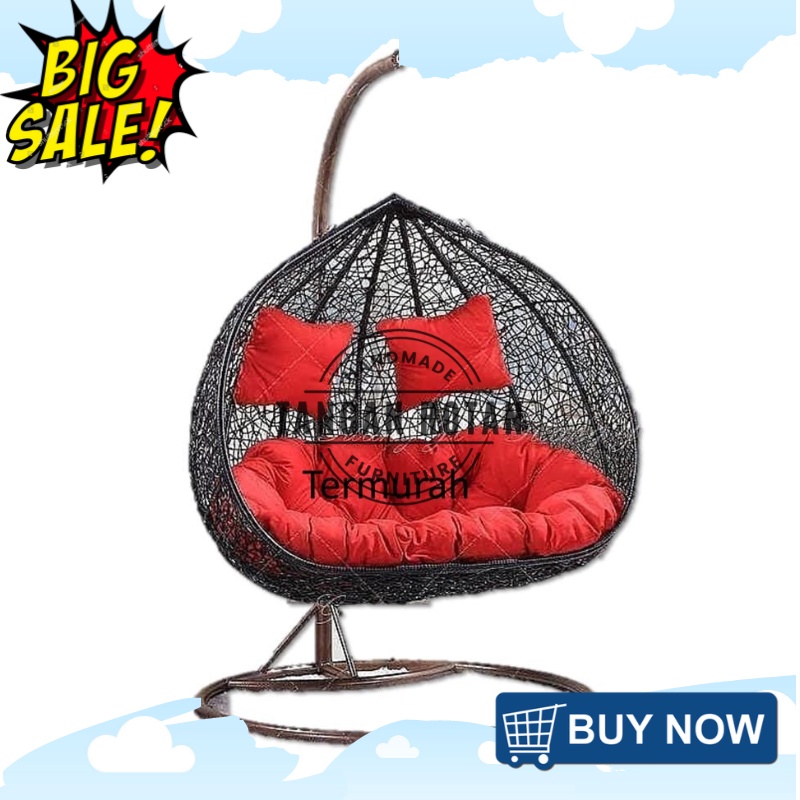 Kursi Ayunan Gantung Jumbo Rotan Sintetis Untuk Bersantai Dan Dekorasi Rumah Termurah