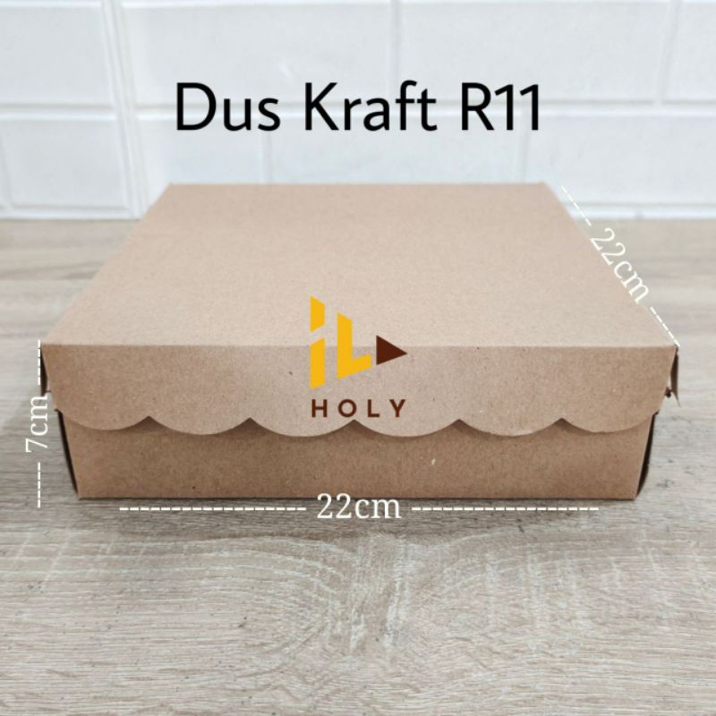 Dus Kraft R11 (R10B) / Kotak Nasi Box Kue Dus Kue