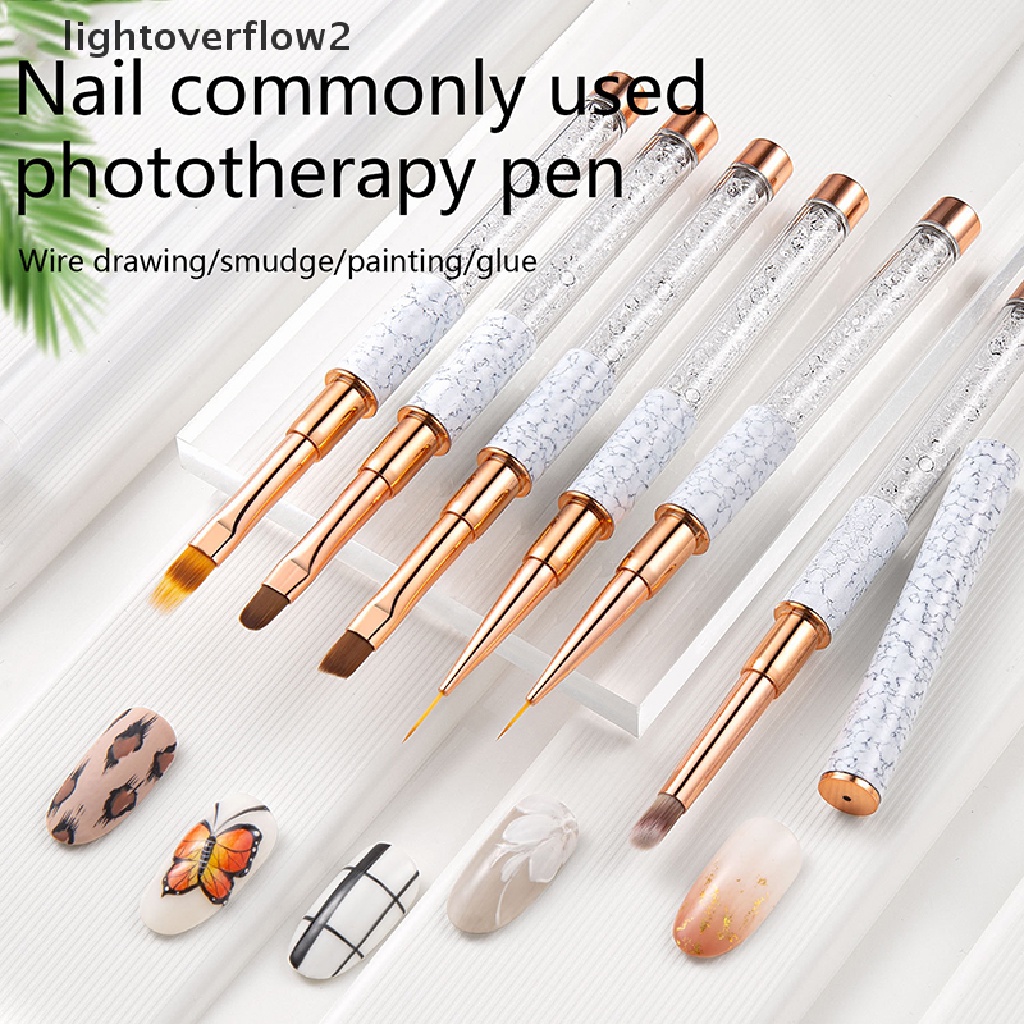 (lightoverflow2) Pen Gambar Kutek Gel UV Akrilik Untuk Nail Art (ID)