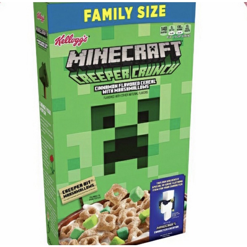 

creeper crunch cereal with marshmallows