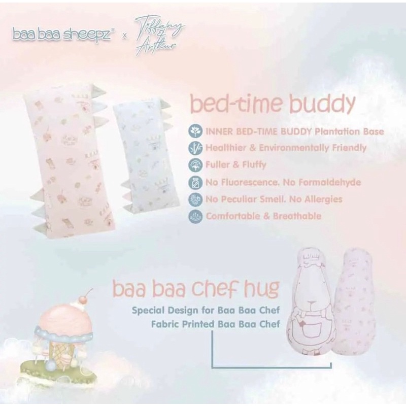 Baabaasheepz x Tiffany Arthur Bed Time Buddy BaaBaa Chef HUG SMALL MEDIUM JUMBO