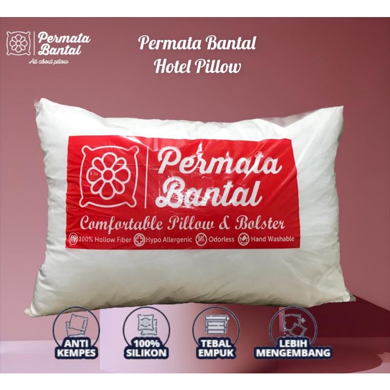 PERMATA BANTAL Hotel Pillow Bantal isi silikon 700Gram nyaman