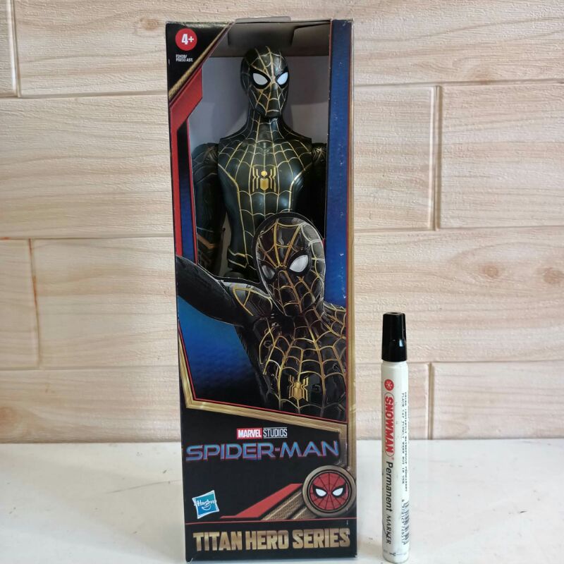 mainan titan figure spiderman black and gold suit no way hometitan heroes ultimatetinggi sekitar 12 