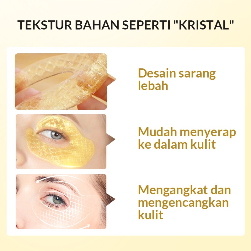 BISA COD 1 sachet UNNY × BIOAQUA 24K Gold Caviar Crystal Eye Mask Masker Mata Memudarkan Kerutan Mata Bahan Diimpor Dari KoreaRUMAH CANTIK 354