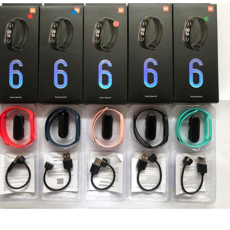Rekomendasi SmartWatch M6 SmartBand Bluetooth Musik Kontrol Tahan Air Heart Rate SmartWatch