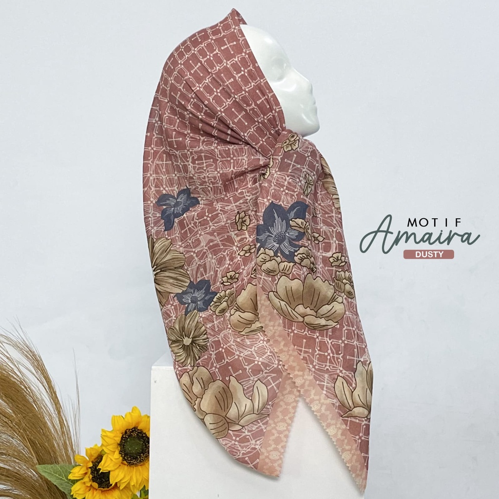 Hijab Denay KW Motif Amaira Dusty Premium Laser Cut / Deenay KW Voal Premium Termurah