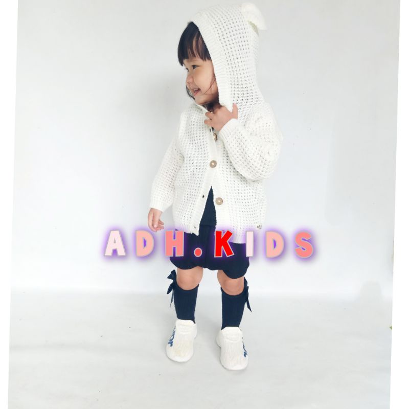 HOODIE BEAR CARDIGAN RAJUT BAYI/ANAK PEREMPUAN/LAKI - LAKI 0 MONTH - 2 YEAR