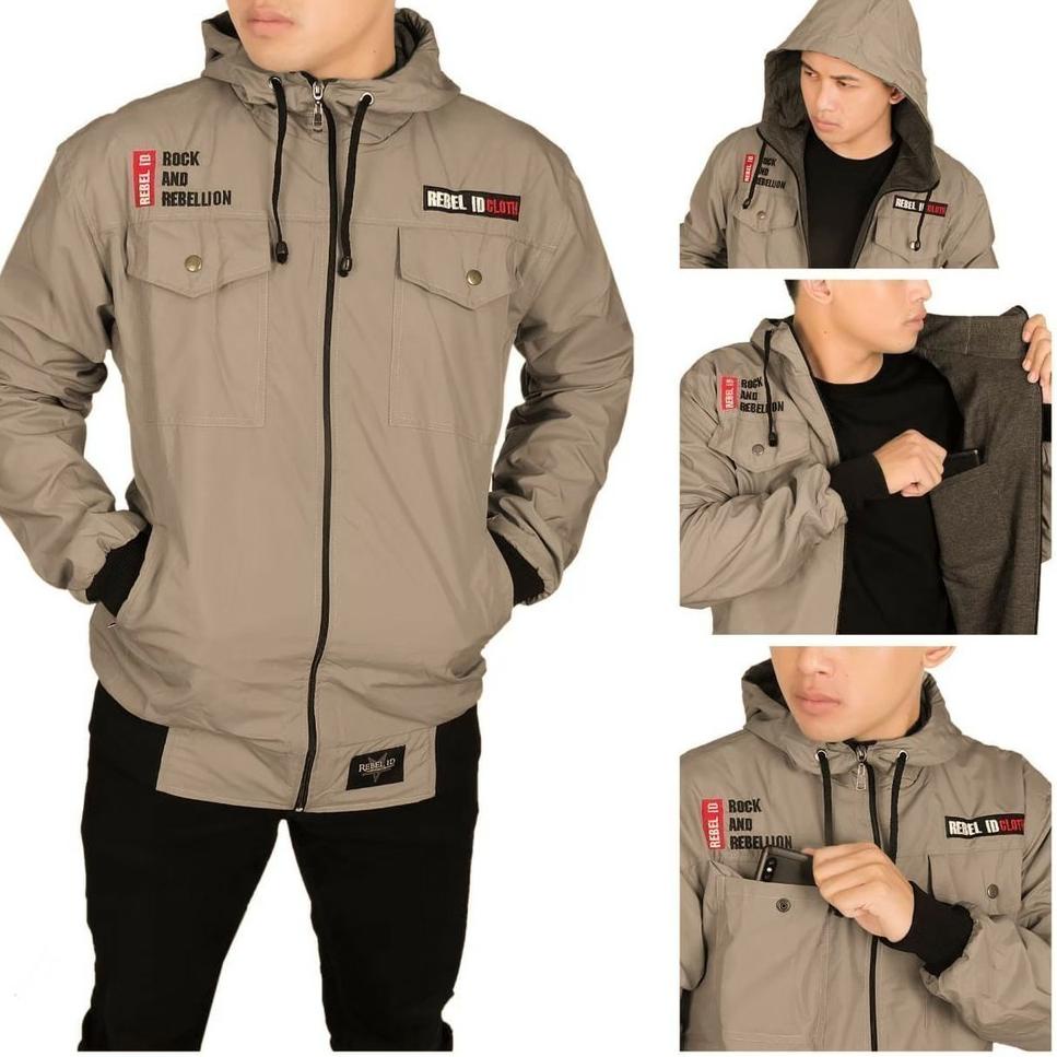 AKN Jaket Semi Parka Taslan Original Rebel / Jaket parka / Jaket Motor ▫ AJA.22Oc22ᴮ