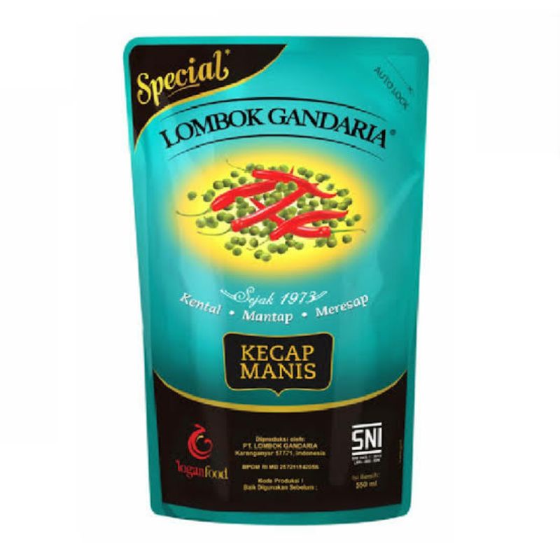 

Kecap Lombok Gandaria Tosca refill 550ml